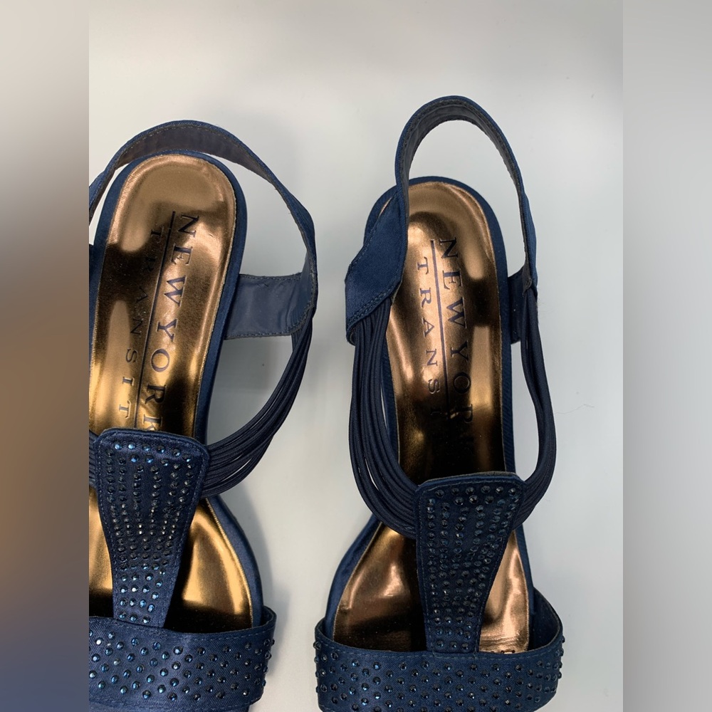 New York Transit, Blue, Size 6.5 Wedge Heel - Picture 7 of 7
